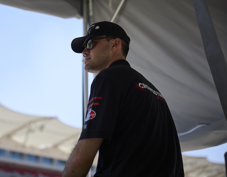 Peter McDade at the track